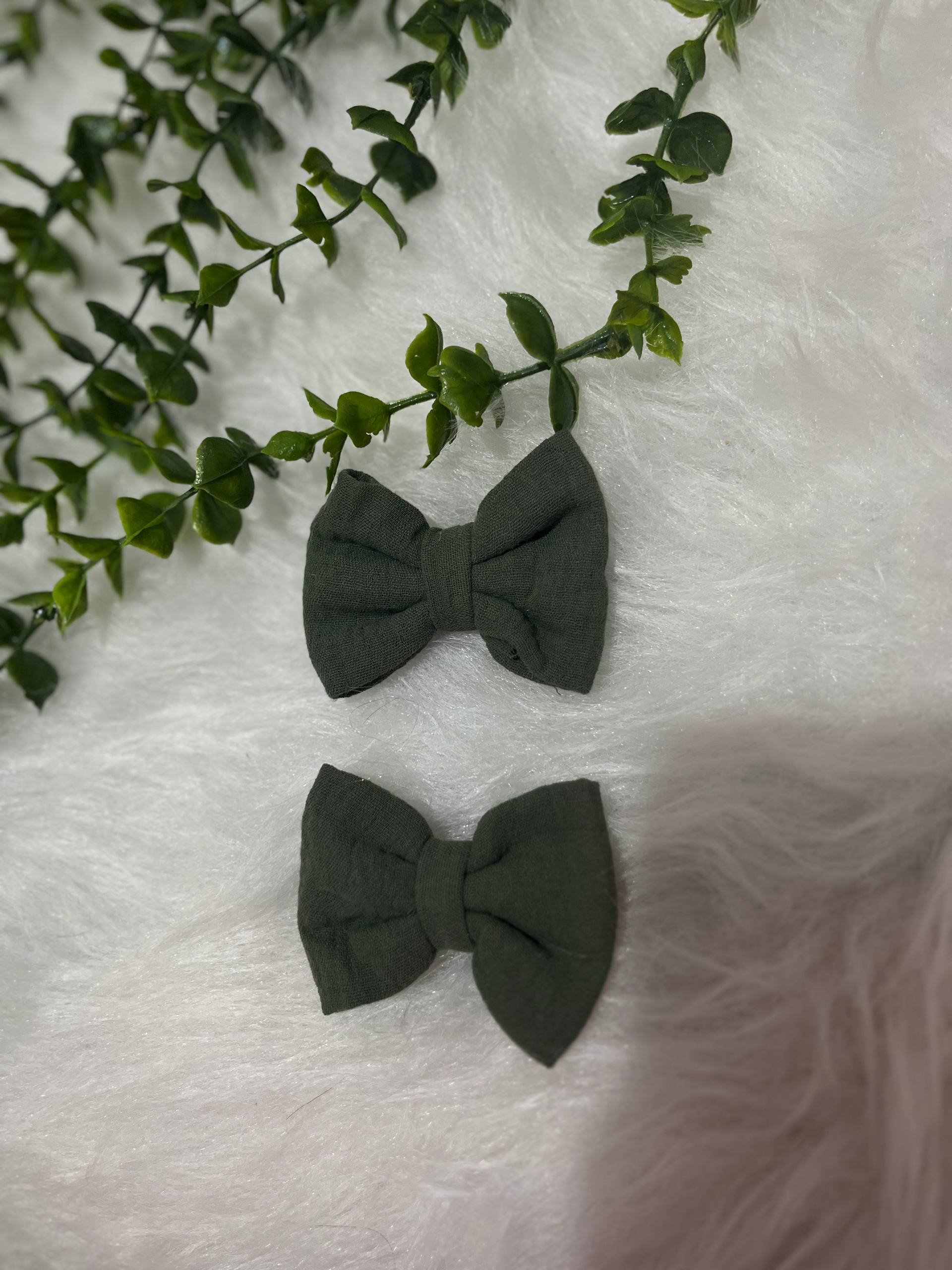گیره موسلین سبز لجنی